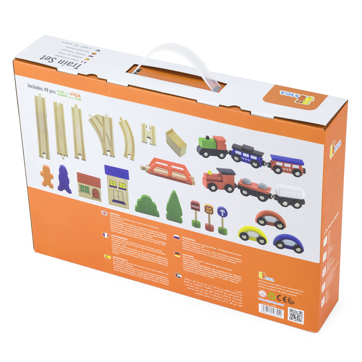 Viga wooden hot sale train set